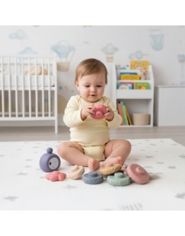 Сензорни блокове за деца меки Монтесори кула 8 части